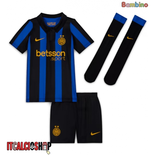 Inter Milan Nicolo Barella #23 Prima Maglia Bambino 2026-27 Manica Corta (+ Pantaloni corti)
